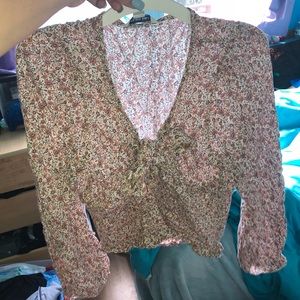 American eagle tie front shirt